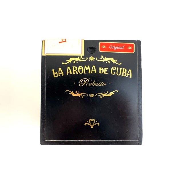 Curated Collection of Six Premium Wooden Cigar Boxes for Decorative Display & Storage For Sale - Image 11 of 12