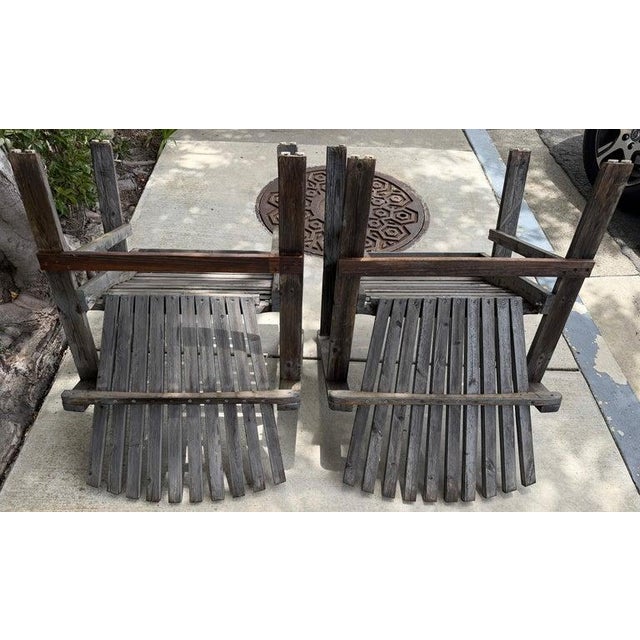 Pair of 1950s Adirondack Lawn or Patio Chairs For Sale - Image 10 of 11
