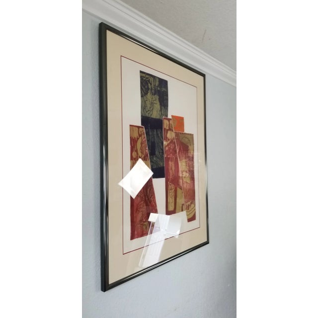 Offered for sale is a fantastic Vintage expressionist abstract Painting, signed on the bottom by the artist CAROL DUENO...