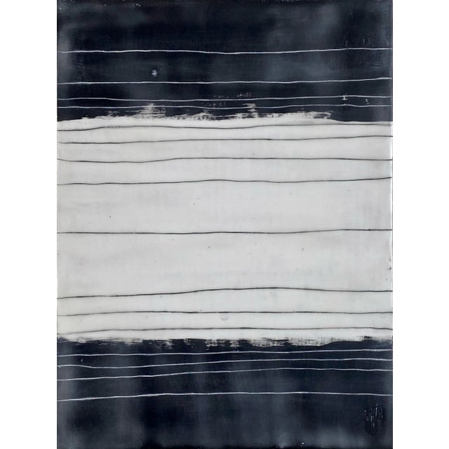 Paint "Velocity" by Gina Cochran Set of 9 Encaustic Collage Installation For Sale - Image 7 of 11