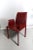 Desk Armchair in Maroon Leather For Sale - Image 6 of 6