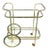 Modern Brass Tone Milo Baughman Style Bar Cart For Sale