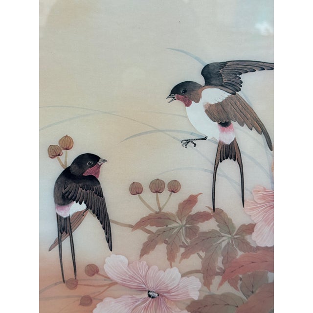 Cream Johnny Lung Watercolor Painting, Framed For Sale - Image 8 of 11