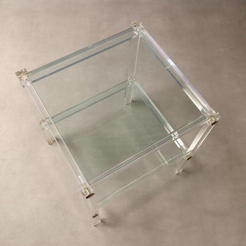 Plastic Acrylic Glass Coffee Table, 1980s For Sale - Image 7 of 9
