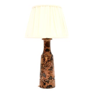 Vintage Italian Terrazzo Marble Table Lamp, 1970 For Sale