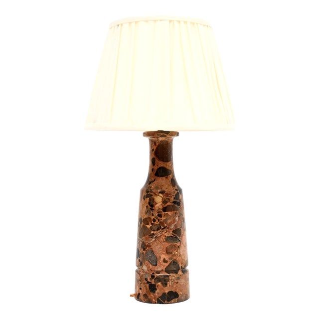 Vintage Italian Terrazzo Marble Table Lamp, 1970 For Sale