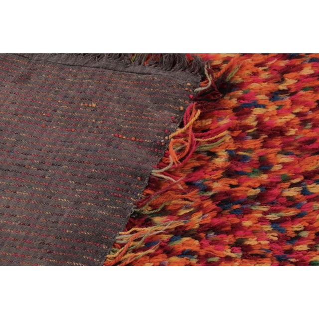 Beige Vintage Turkish Tulu Shag Rug in Orange Tones - Rug & Kilim For Sale - Image 8 of 8