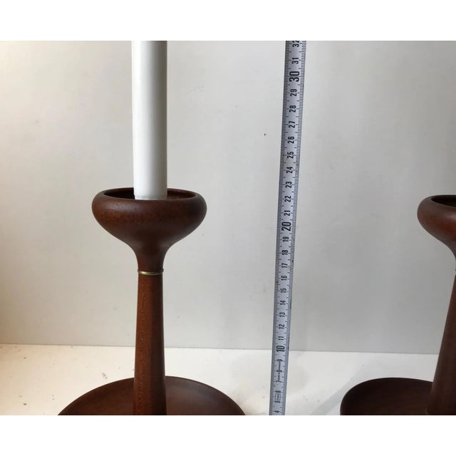 Scandinavian Modern Teak Candleholders, 1960s, Set of 2 For Sale - Image 11 of 13