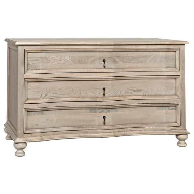 Expert hand-craftmanship elevates the traditional lines of this solid elm dresser. Finished in a vintage gray to enhance...
