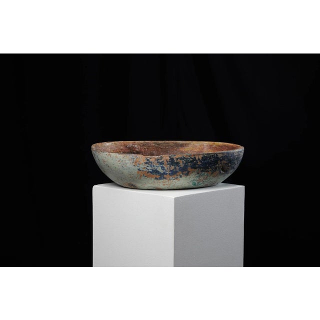 Antique Swedish Folk Art Hand-Crafted Painted Bowl For Sale - Image 4 of 8