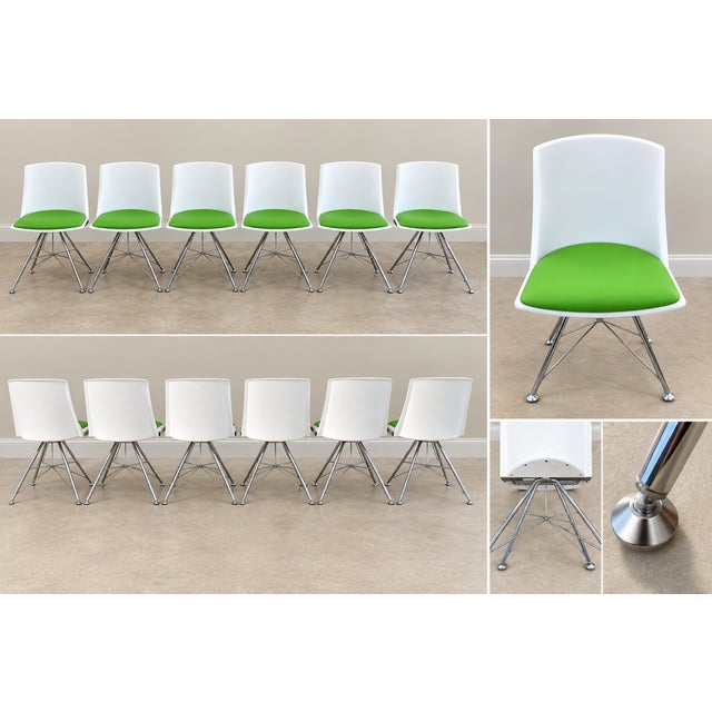 Set of six matching Source International Artifakt chairs, model 371-SB-CHR-005. These are commercial-quality chairs with a...