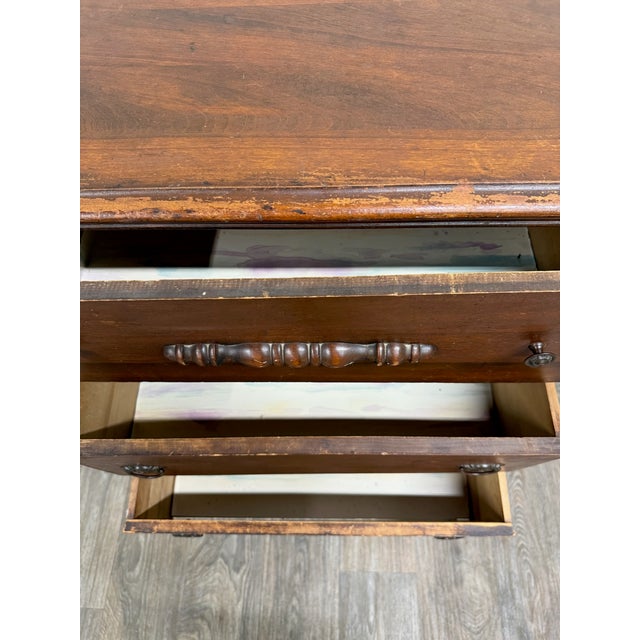 Antique Late Victorian Walnut Chest of Drawers For Sale - Image 15 of 17