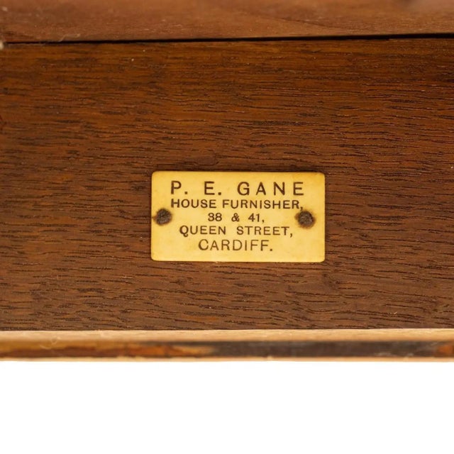 Arts & Crafts Mahogany Drop-Leaf Sutherland Table, Labeled, British, Ca. 1900 For Sale - Image 10 of 11