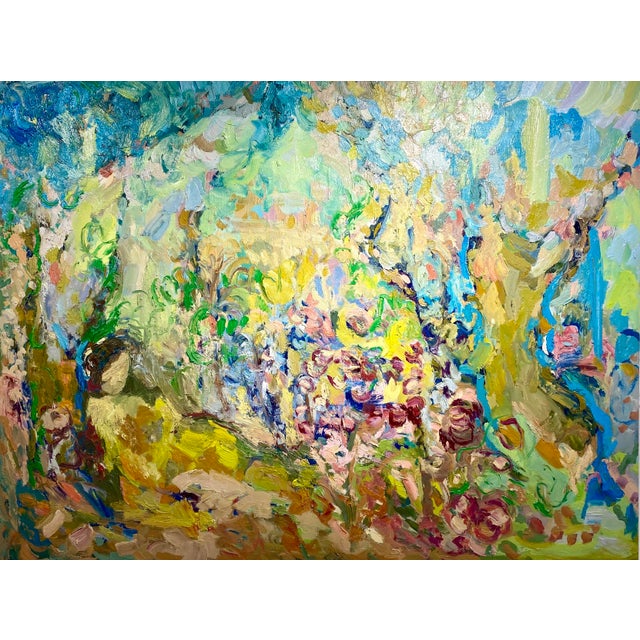 Resting in Your Garden. Contemporary Oil Painting by Francesca Owen For Sale