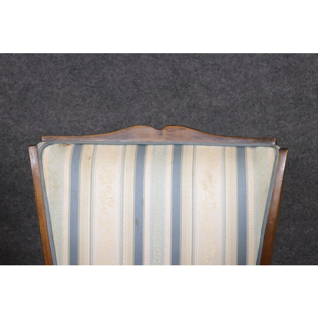 6 French Art Deco Mustache Back Dining Chairs Attributed to Jules Leleu For Sale - Image 10 of 15