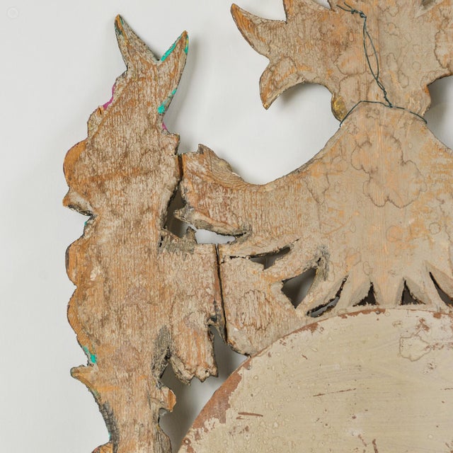 Antique Gilded Wood Convex Wall Mirror 19th Century Italian For Sale In Rochester - Image 6 of 16