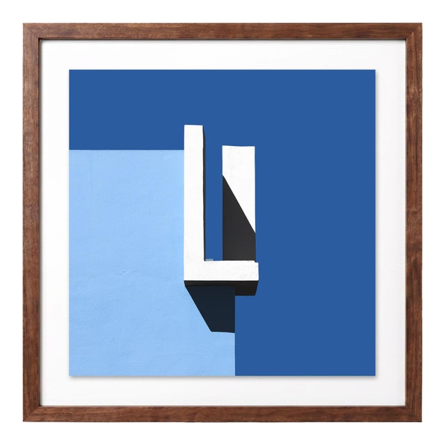 “Muralla Roja 25” Giclee Archival Pigment Print 18x18 Framed in Walnut For Sale