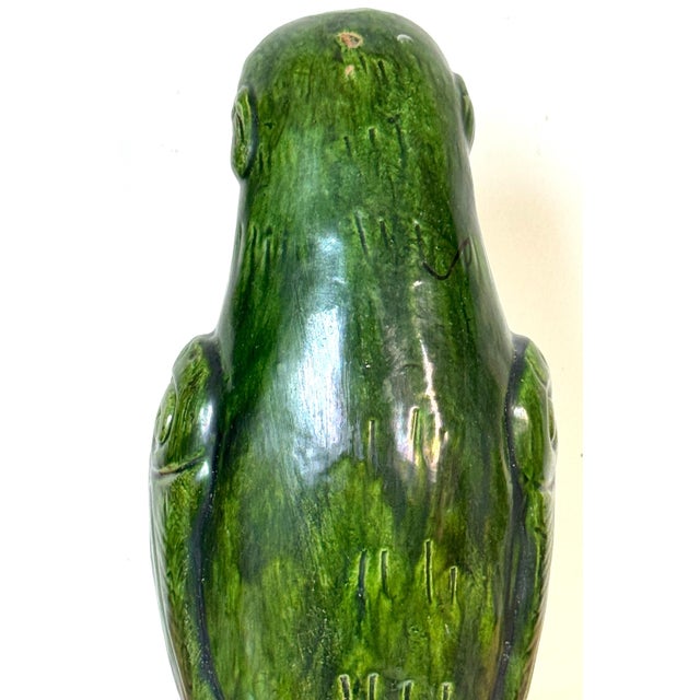 Monumental Chinese Export Porcelain Green Sancai Glazed Parrot, Late 19th C For Sale - Image 16 of 18
