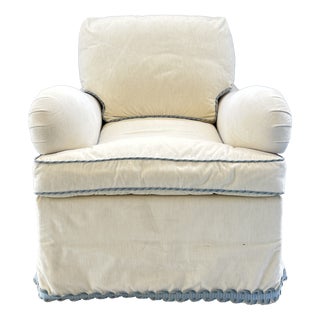 Cream Velvet Armchair by Dessin Fournir, 2010s For Sale