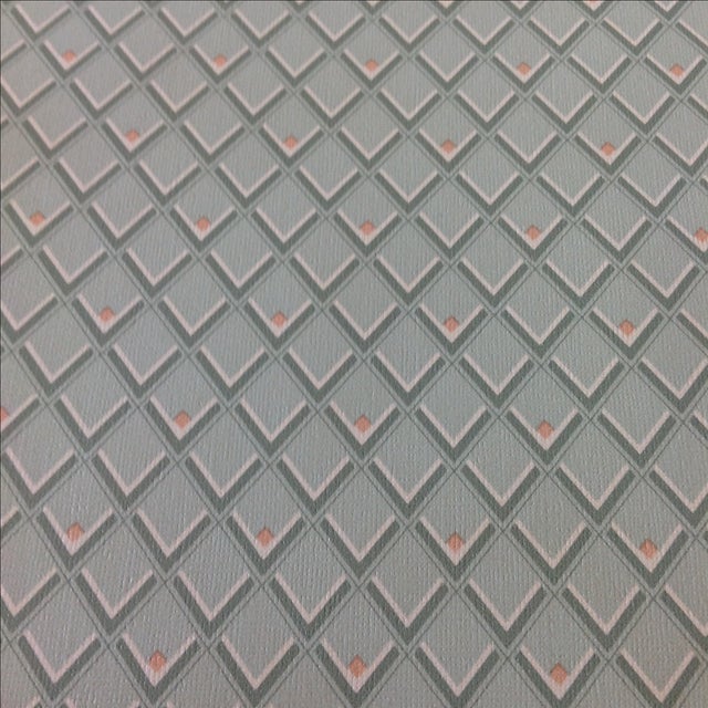 1960s Vintage Petite Diamond Wallpaper - 2 Bolts For Sale - Image 5 of 9