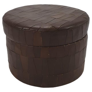 Leather Patchwork Storage Pouf from de Sede, 1970