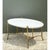Vintage Brass and Wood Oval Coffee Table For Sale - Image 4 of 12