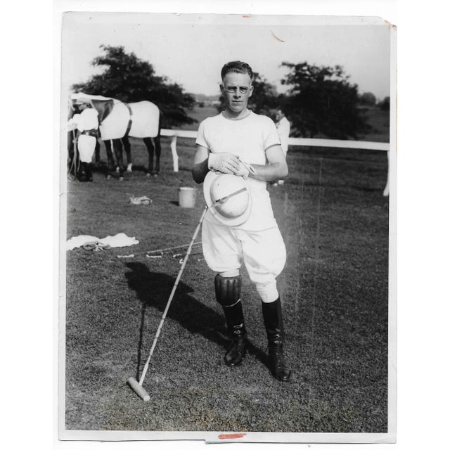 1928 black & white photo of the Argentine polo team practicing at the Rumson Club in New Jersey. Publication information...
