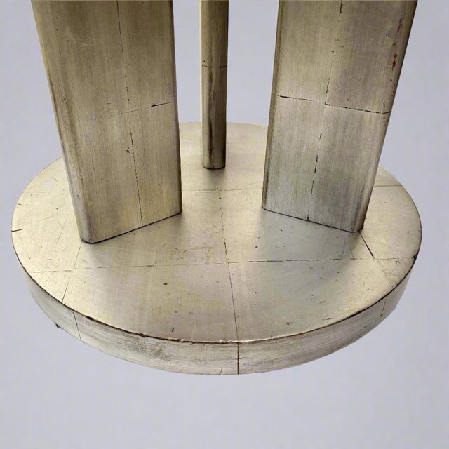 1930s Art Deco Period Silver Gilded Table France Circa 1930 For Sale - Image 5 of 6
