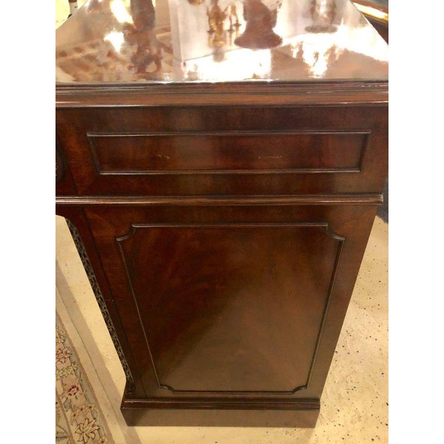 Fine Georgian Style Flame Mahogany Double File Cabinet Credenza