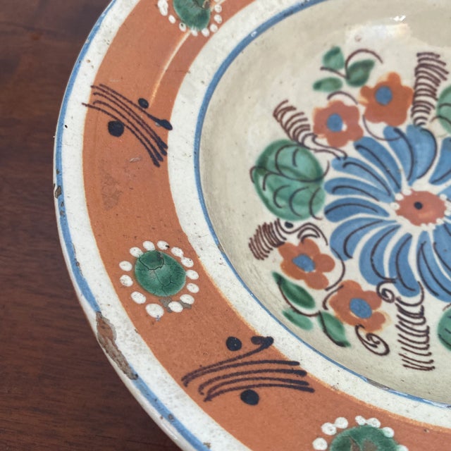 Green 19th Century Continental Earthenware Bowl For Sale - Image 8 of 13