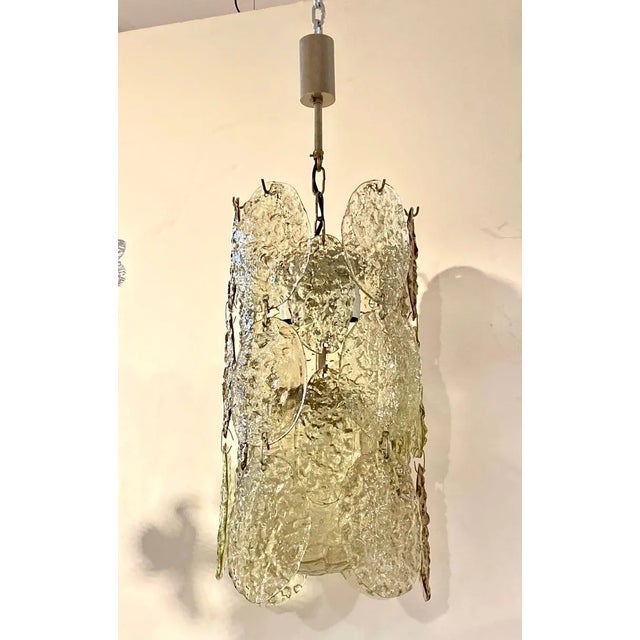 Pair of 1960s Vistosi Torcello Glass Disk Chandeliers by Gino Vistosi For Sale - Image 10 of 12