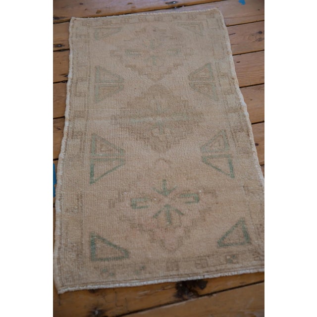 Vintage Distressed Oushak Rug Mat - 1'8" X 3' For Sale - Image 4 of 6