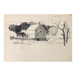 1930s Norman Kent Farm Landscape For Sale