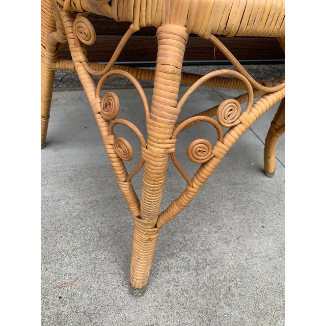 1970s Boho Chic Wicker Chairs – A Pair For Sale In Los Angeles - Image 6 of 8