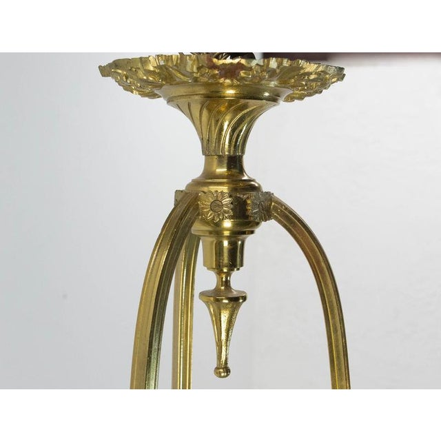 French Art Deco Glass Chandelier, 1920s For Sale - Image 12 of 16