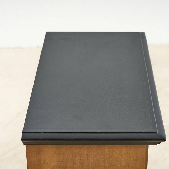 Bedside Table in Wood with Black Details For Sale - Image 6 of 7