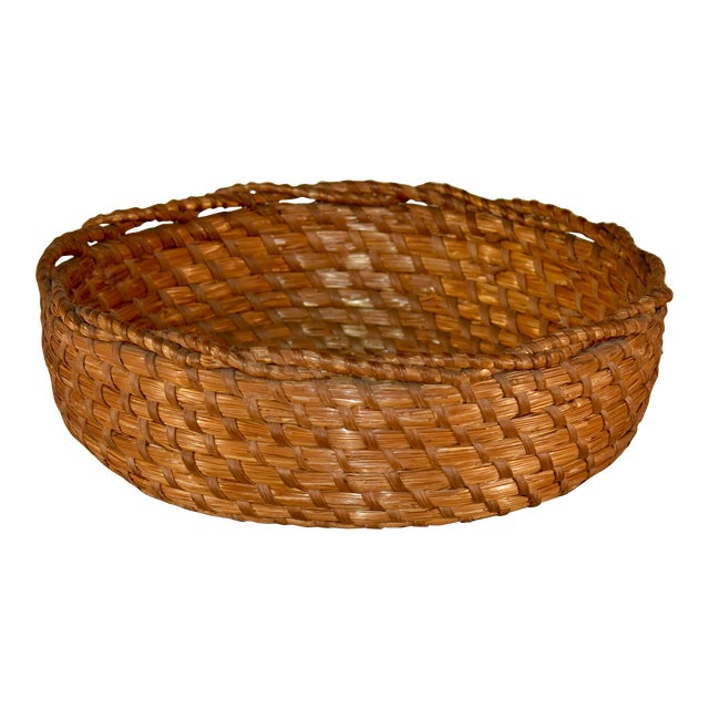 American Seagrass Basket, Circa 1920 For Sale