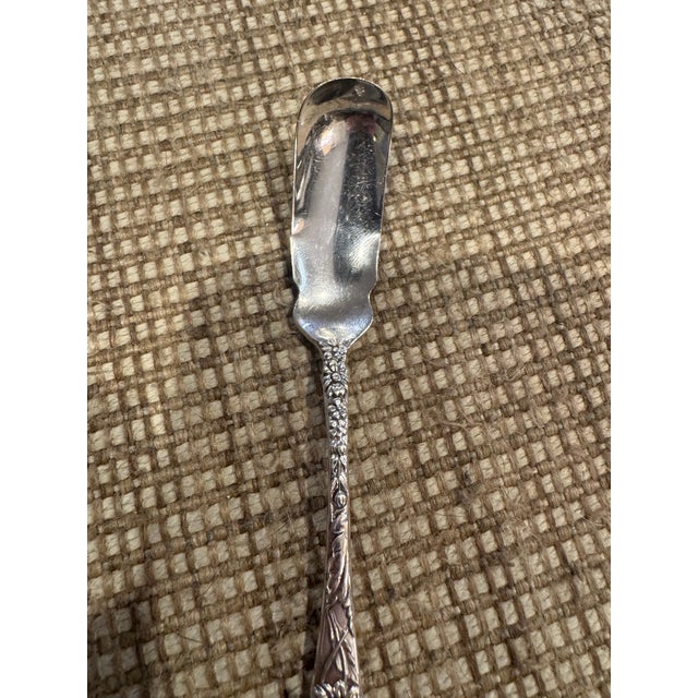 American Antique Mt. Vernon Sterling Silver Horseradish Spoon, Yetive Pattern For Sale - Image 3 of 6