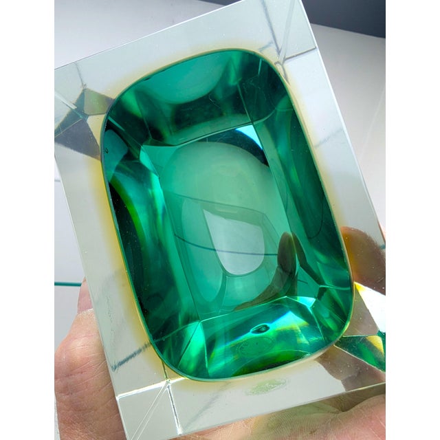 Sommerso Murano Ashtray by Flavio Poli and Alessandro Mandruzzato for Seguso Vetri d'Arte, Italy, 1960s For Sale - Image 17 of 18