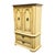 STANLEY FURNITURE Solid Pecan Antiqued Yellow Cream Painted Mediterranean 39" Door Chest 4723-42 60" High 39.25" Wide...