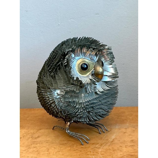 Sergio Bustamante Metal Owl Sculpture For Sale - Image 10 of 13