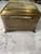 A beautifully crafted vintage solid brass jewelry casket featuring elegant hand-engraved floral decoration and finely...