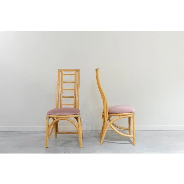 1970s Vintage Bamboo Chairs, 1970s, Set of 6 For Sale - Image 5 of 9