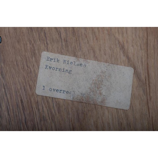 Wood Brutalist Oak Bookcase by Henning Kjærnulf, Denmark, 1960s For Sale - Image 7 of 10