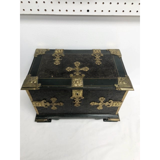 Antique circa 1900 painted dresser with gilded bronze or brass mounts.