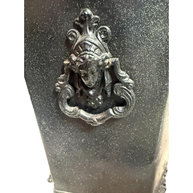 Antique, Victorian, Heavy Metal Coal Scuttle With Removable Bin For Sale - Image 4 of 12