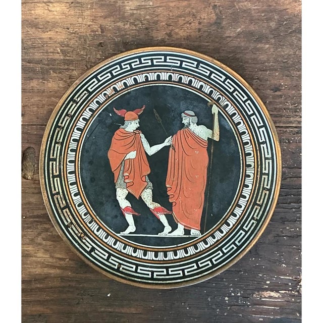 Vintage Greek Mythology Metal Plate For Sale - Image 9 of 12