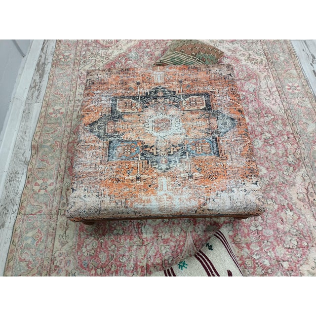 Faded Rug Upholstered Ottoman Coffee Table Chairish