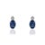 Classic 1.11 Carat Blue Sapphire & Diamond Stud Earrings in 14k White Gold- A Pair For Sale - Image 4 of 14