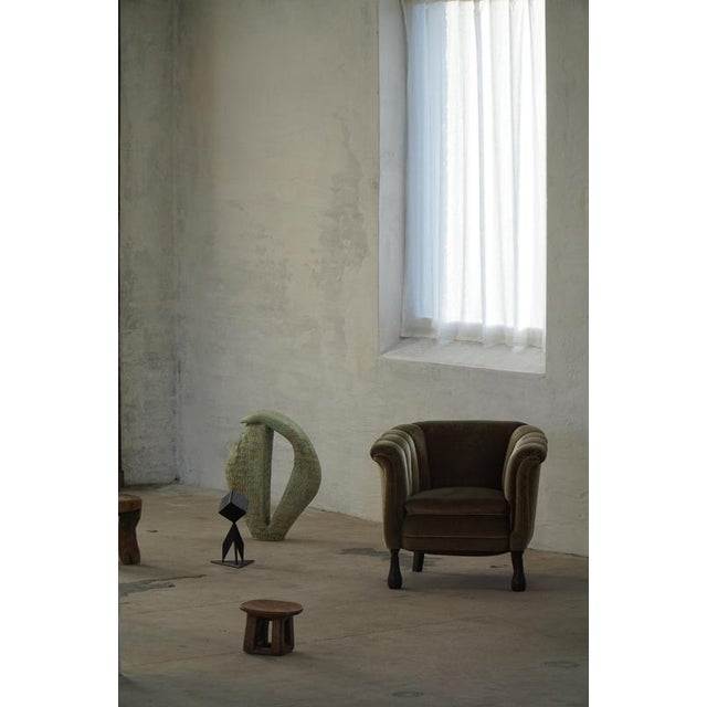 Mid-20th Century Danish Shell Lounge Chairs in Green Velvet, 1940s, Set of 2 For Sale - Image 18 of 18